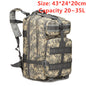 Sports outdoor mountaineering travel double shoulder knapsack camping army camouflage pack tactical backpack 45L large 3P Bac