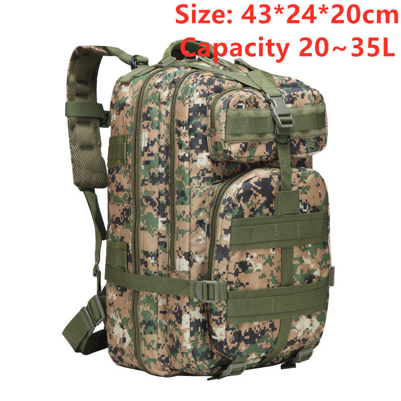 Sports outdoor mountaineering travel double shoulder knapsack camping army camouflage pack tactical backpack 45L large 3P Bac