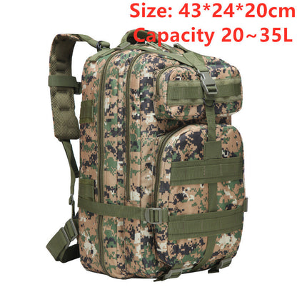 Sports outdoor mountaineering travel double shoulder knapsack camping army camouflage pack tactical backpack 45L large 3P Bac
