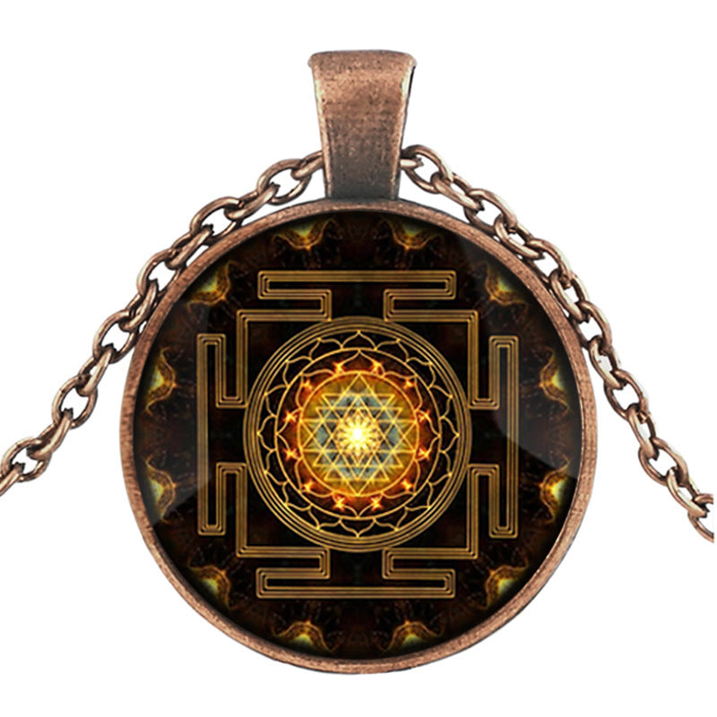 Sacred Sri Lanka Yantra Time Gem Pendant Necklace 1619077151291