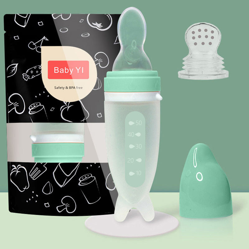 Newborn Dolphin Multi-Purpose Silicone Feeding Bottle 1619078356807