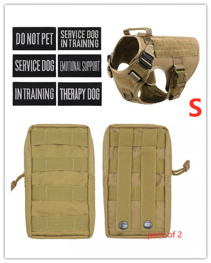 Military Tactical Dog Harness German Shepherd Adjustable Pet Dog Back 1619142630872