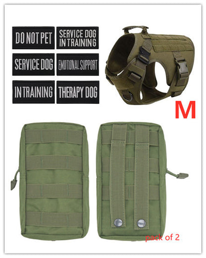 Military Tactical Dog Harness German Shepherd Adjustable Pet Dog Back 1619142630874
