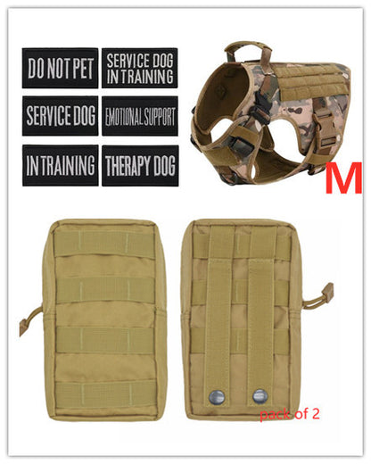Military Tactical Dog Harness German Shepherd Adjustable Pet Dog Back 1619142630889
