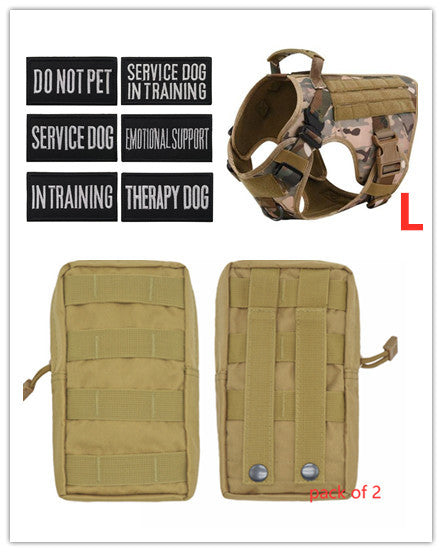 Military Tactical Dog Harness German Shepherd Adjustable Pet Dog Back 1619142630898