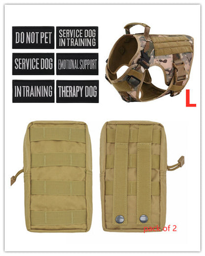 Military Tactical Dog Harness German Shepherd Adjustable Pet Dog Back 1619142630898