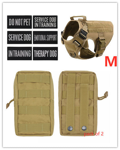 Military Tactical Dog Harness German Shepherd Adjustable Pet Dog Back 1619142631459