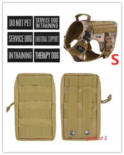 Military Tactical Dog Harness German Shepherd Adjustable Pet Dog Back 1619142631465