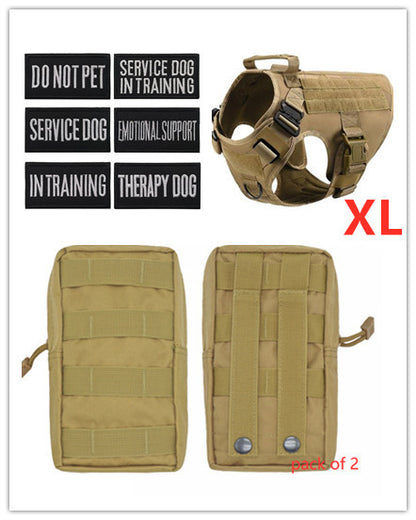 Military Tactical Dog Harness German Shepherd Adjustable Pet Dog Back 1619142631468