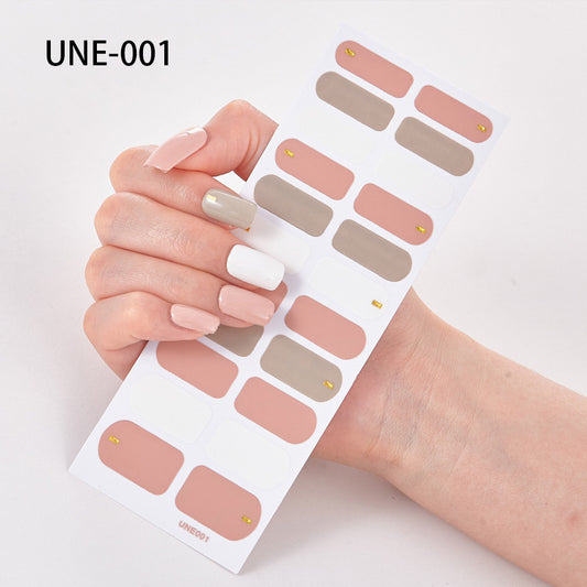 French Style European And American Style Cross-Border Nail Stickers Waterproof And Tearable 3D Christmas Nail Polish Film Nai