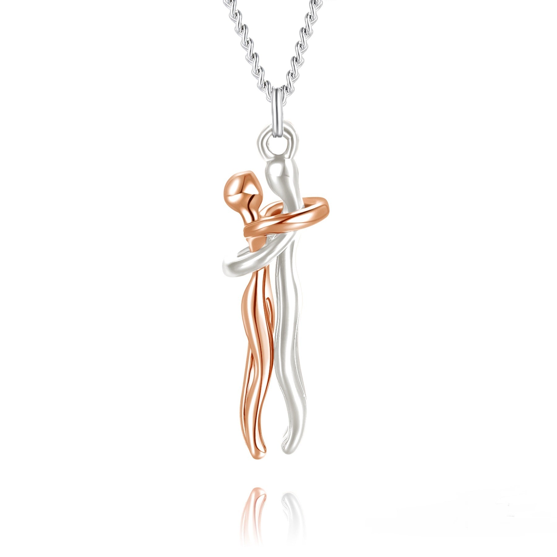 Hot Sale Affectionate Hug Necklace Couples Anniversary Valentine's Day  Gift Fashion Punk Street Style Pendant Necklace 16191