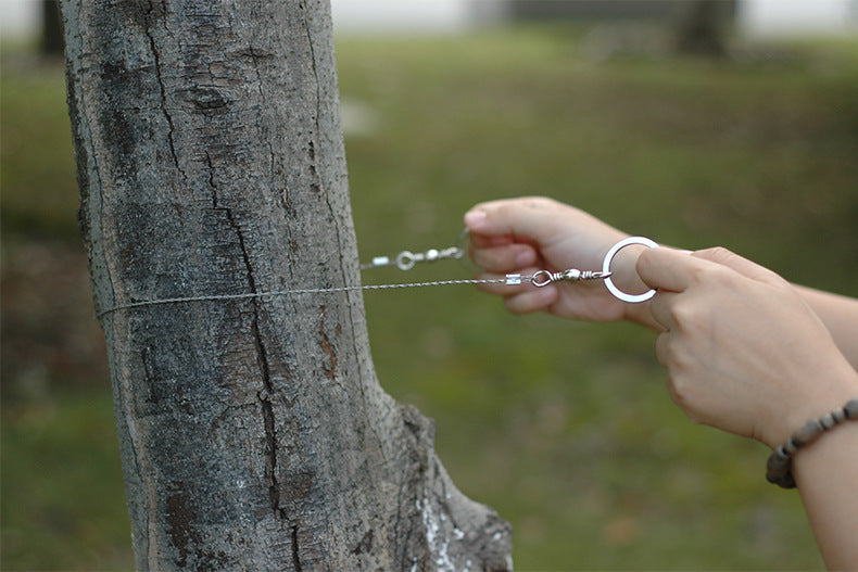 Portable Survival Wire Saw Wire Saw 4 Strands Of Steel Wire 360 Degree Rotation 1619177285514