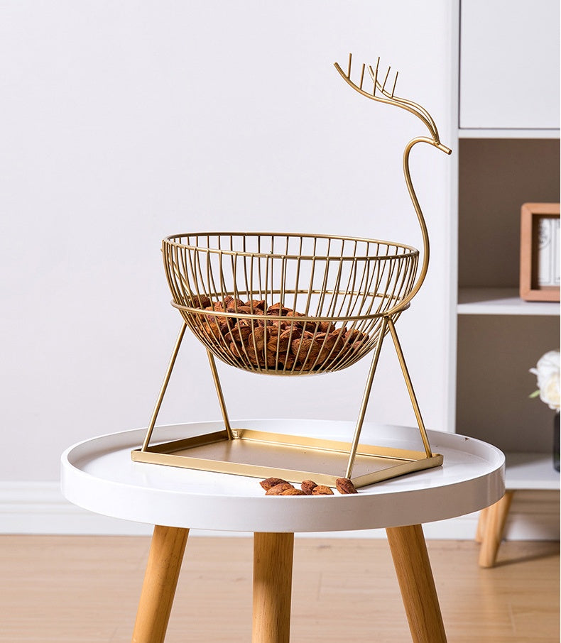 Homeware Creative Living Room Nordic Fruit Plate Basket Storage Basket Iron Art 1619179736351