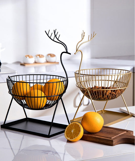 Homeware Creative Living Room Nordic Fruit Plate Basket Storage Basket Iron Art 1619179736370