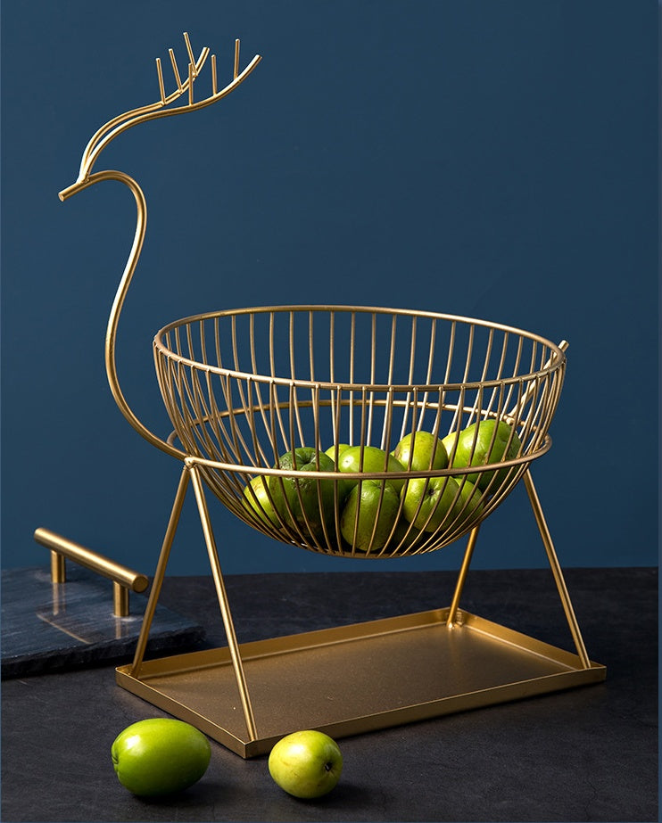 Homeware Creative Living Room Nordic Fruit Plate Basket Storage Basket Iron Art 1619179742517