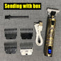 Electric Hair Clipper Oil head Electric hair Clipper LCD Display USB Engraving Buddha Head Retro T9 Scissors Power Generation
