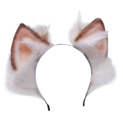 Hand Made Plush Celestial Fox Ear Headband Cute Girl Festival Party Cosplay Headdress Jewelry Props 1619233648680
