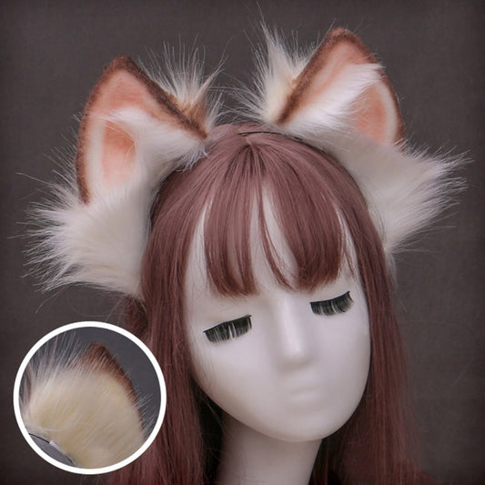 Hand Made Plush Celestial Fox Ear Headband Cute Girl Festival Party Cosplay Headdress Jewelry Props 1619233648683