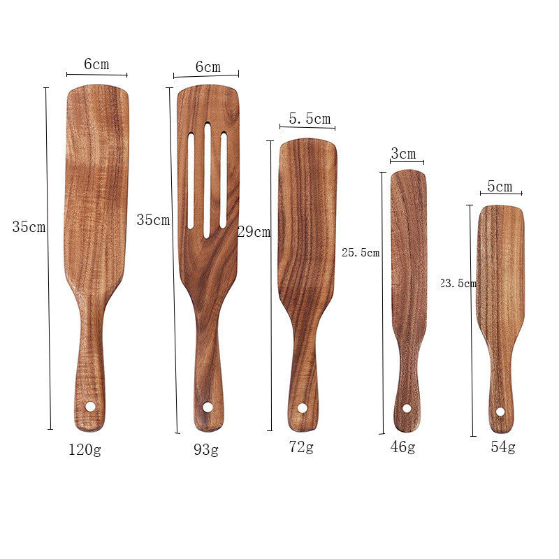 Acacia Teak Spatula Cooking kitchen Utensil Set Wooden Spurtles 1619233979863