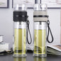 The New Office Transparent Tea Water Separation Double Glass Cup Creative Fashion Tea Maker Water Cup Portable Gift Customiza