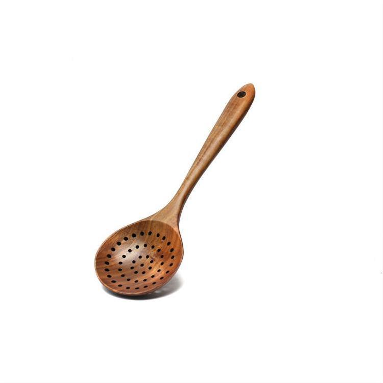 Acacia Wooden Spatula For Non-Stick Cookware Long Handle Wooden Spatula Wooden Spoon Wooden Soup Spoon Set 1619236917145
