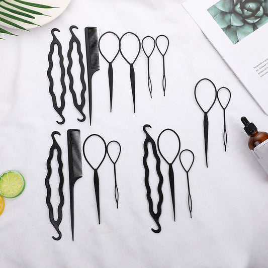 Braided Hair Travel Suit, Hair Disc, Hair Comb, Hair Extension Needle, Pattern Hairdressing Tool 1619236990870