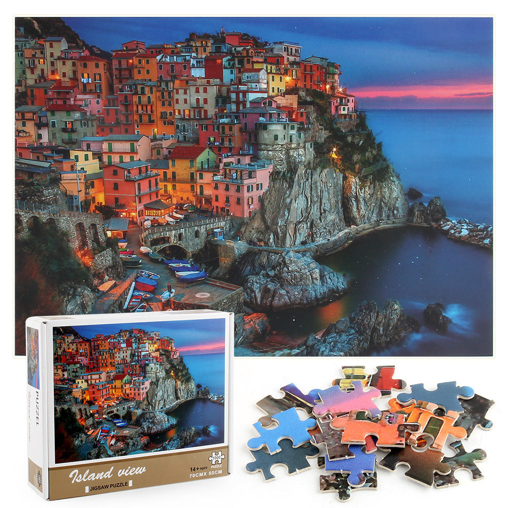 Paper Puzzle Island Villa Can Be Set Jigsaw Puzzle 1619247784100