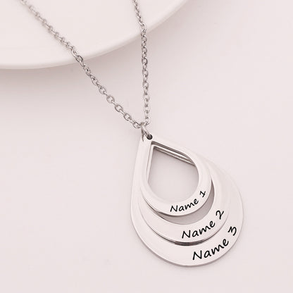 Private Custom Stainless Steel Three Name Letter Custom Pendant 1619250330293