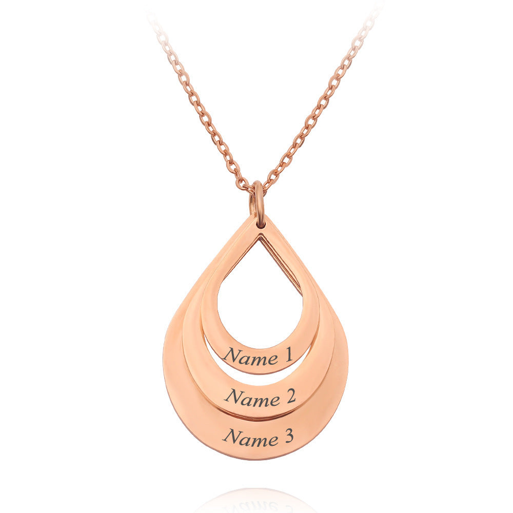 Private Custom Stainless Steel Three Name Letter Custom Pendant 1619250547384