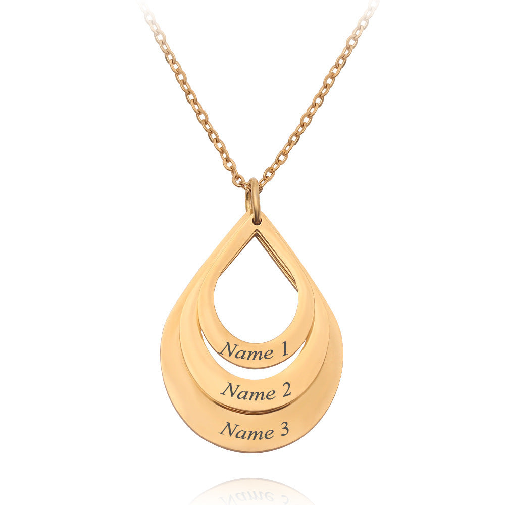 Private Custom Stainless Steel Three Name Letter Custom Pendant 1619250547385