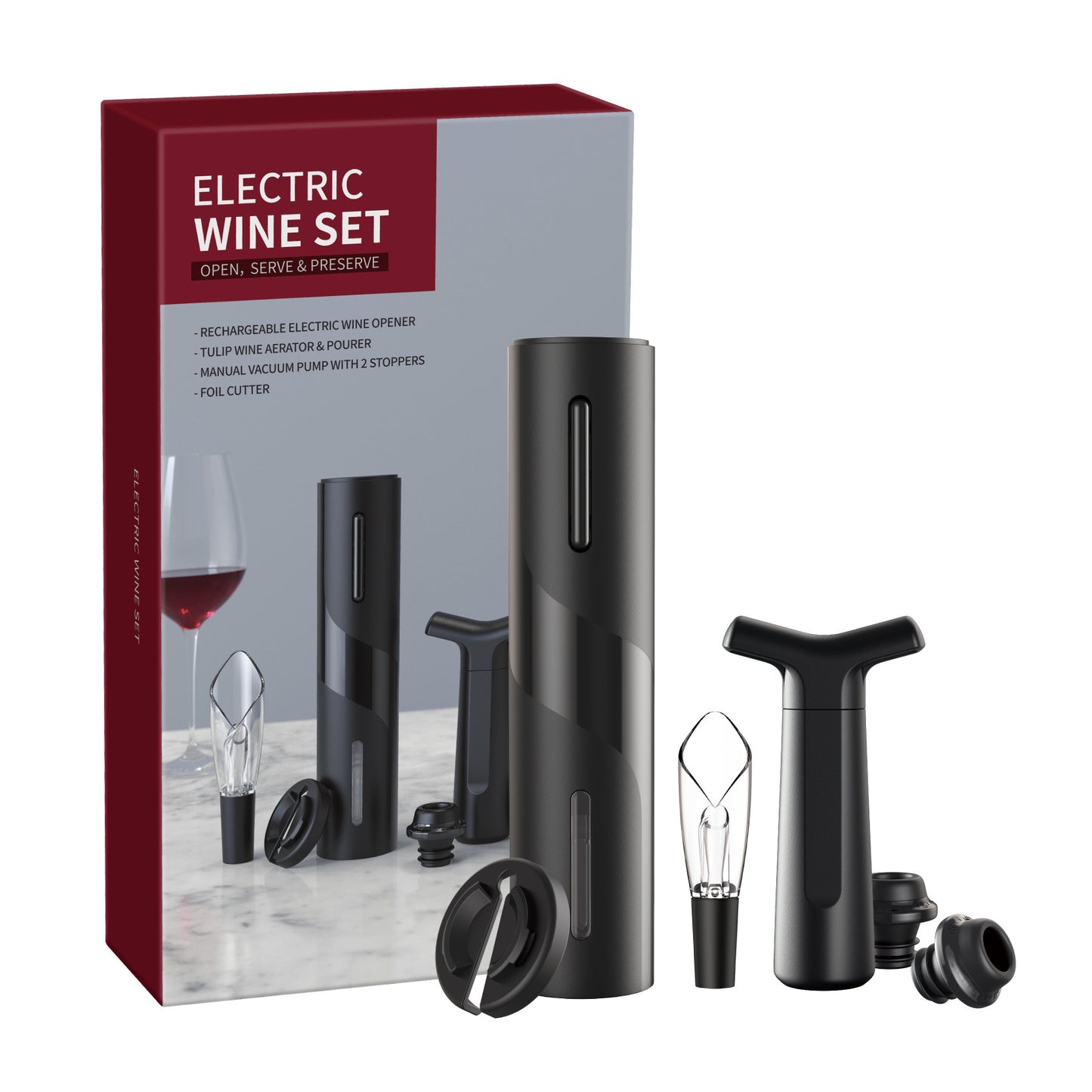 Electronic Bottle Opener Qier Plastic USB Rechargeable Wine Electric Electronic Bottle Opener 1619250720809