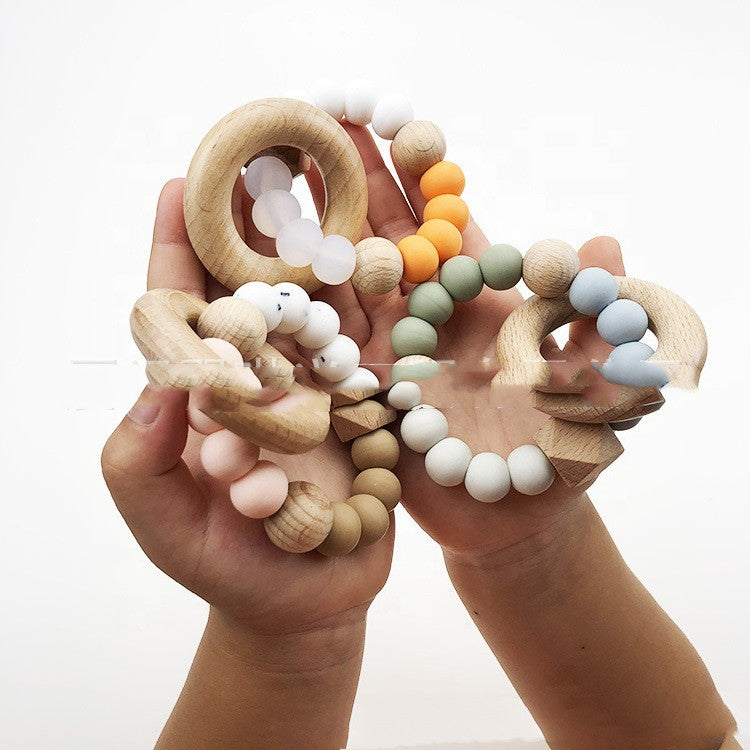 Spot Wholesale Baby Teether Bracelet Food Grade Silicone Baby Soothing Molars 1619261142135