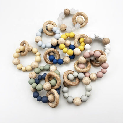 Spot Wholesale Baby Teether Bracelet Food Grade Silicone Baby Soothing Molars 1619261148299