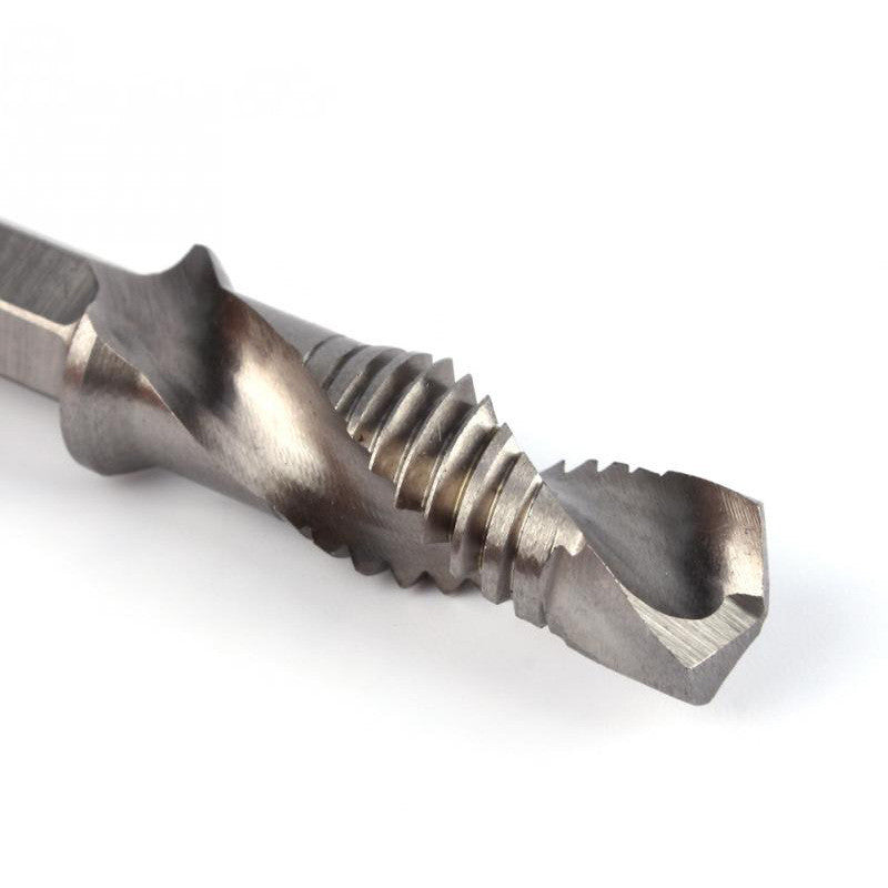 Cross-Border Hexagonal Shank Compound Tap High-Speed Steel Three-In-One Machine Tap Drill Bit Tapping Drill Integrated Spiral