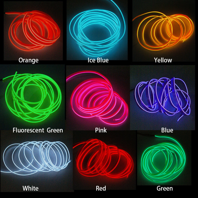 Car Interior Lighting El Cold Light Band Edge Wide Edge Car Atmosphere Lamp 1M2M3M 5M Luminous Line Set 1619335490212