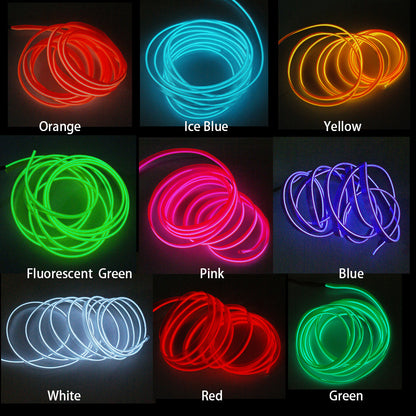 Car Interior Lighting El Cold Light Band Edge Wide Edge Car Atmosphere Lamp 1M2M3M 5M Luminous Line Set 1619335490212