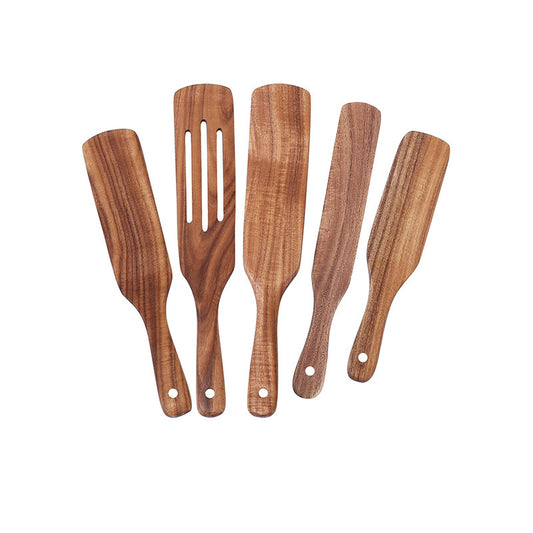 Acacia Teak Spatula Cooking kitchen Utensil Set Wooden Spurtles 1619338824739