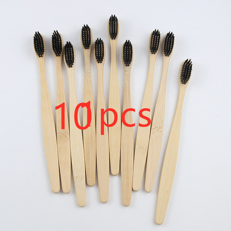 Bamboo toothbrush rainbow bamboo toothbrush colorful bamboo toothbrush environmental protection bamboo handle toothbrush 1619