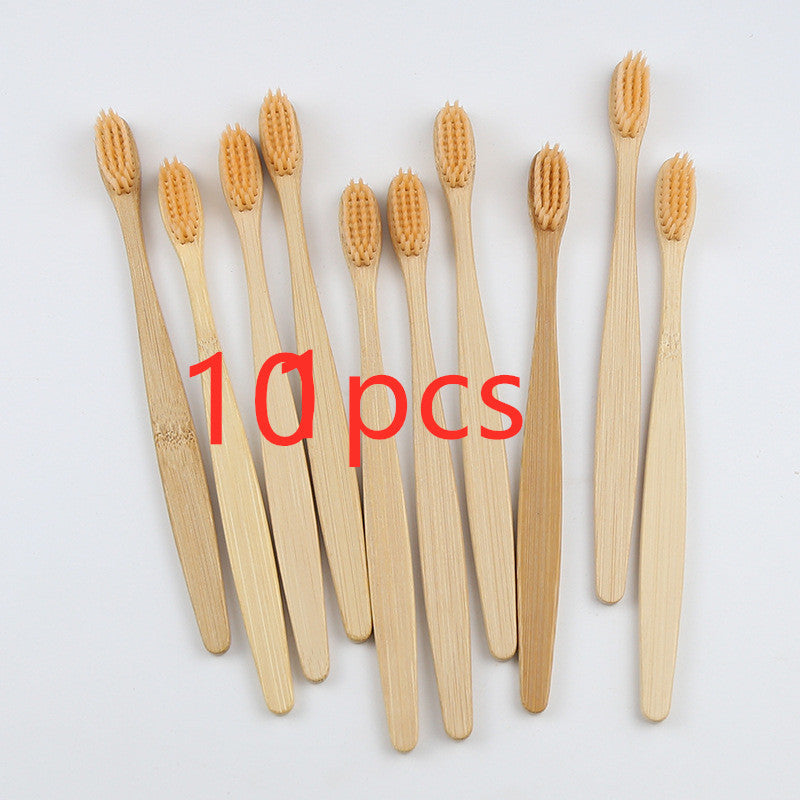 Bamboo toothbrush rainbow bamboo toothbrush colorful bamboo toothbrush environmental protection bamboo handle toothbrush 1619