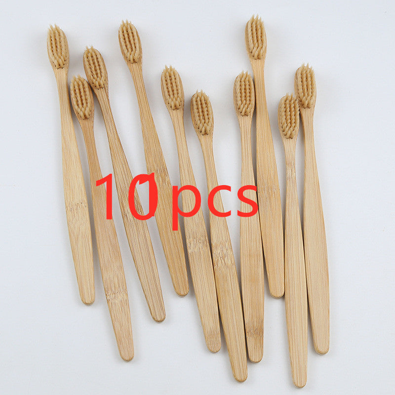 Bamboo toothbrush rainbow bamboo toothbrush colorful bamboo toothbrush environmental protection bamboo handle toothbrush 1619