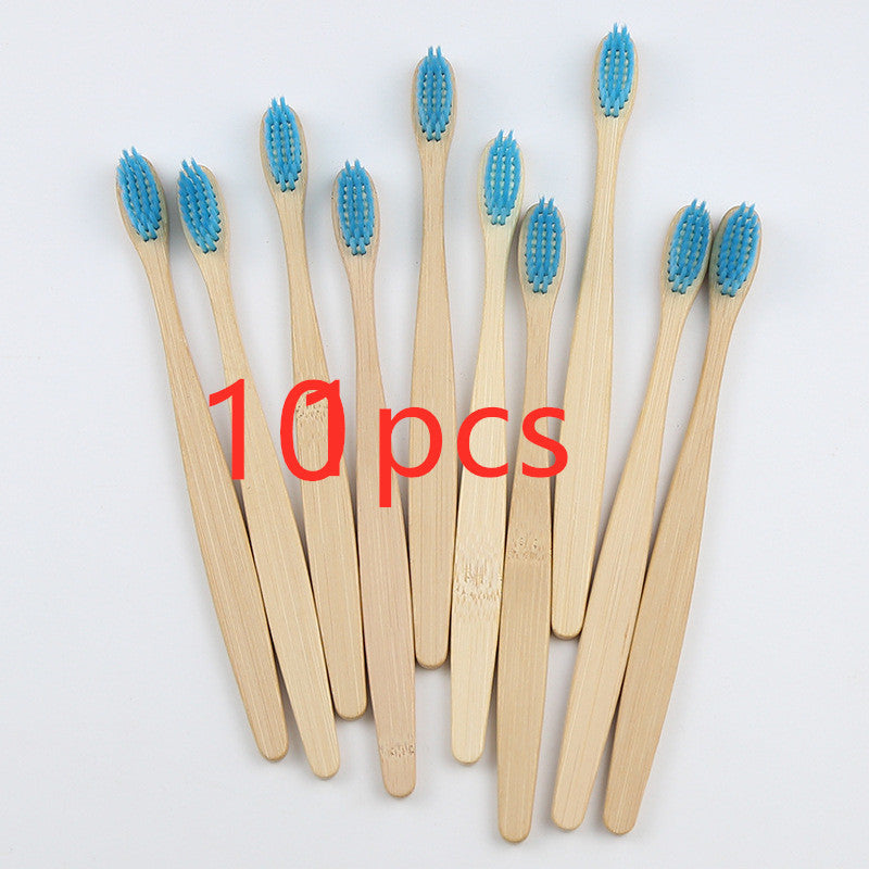 Bamboo toothbrush rainbow bamboo toothbrush colorful bamboo toothbrush environmental protection bamboo handle toothbrush 1619