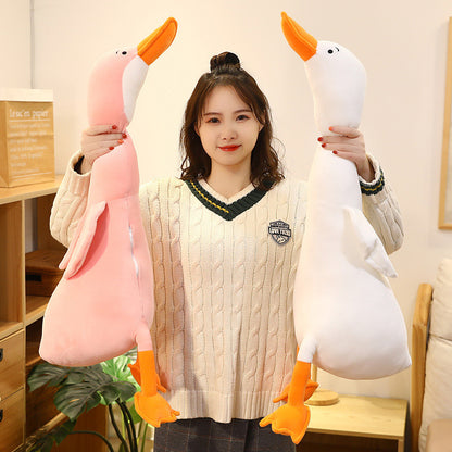 Cross-Border Hot Sale Big White Goose Doll Plush Toy Bed Sleeping Pillow Cushion Girl Child Doll Doll 1619415914809