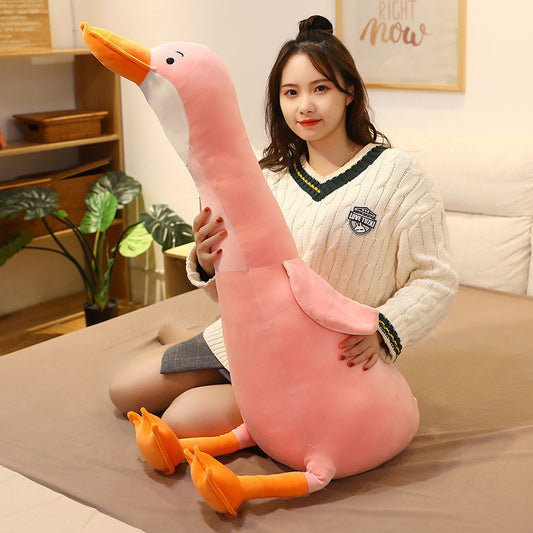 Cross-Border Hot Sale Big White Goose Doll Plush Toy Bed Sleeping Pillow Cushion Girl Child Doll Doll 1619415914866