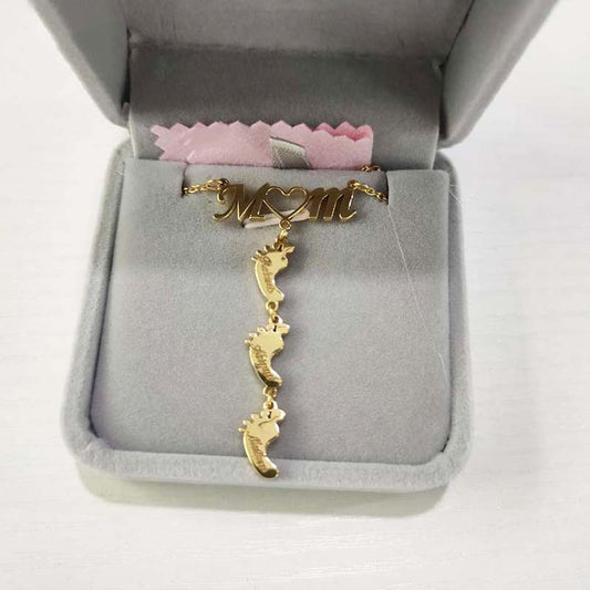 Cute Foot Necklace Stainless Steel 18K Custom Necklace Simple Foot Pendant One Customization 1619417127877