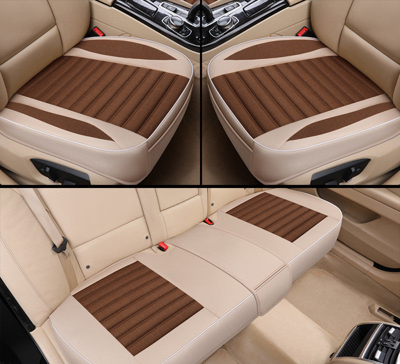 Car Seat Cover,Flax Cushion Seasons Universal Breathable For Most Four-Door Sedan&SUV Ultra-Luxury Car Seat Protection 161942