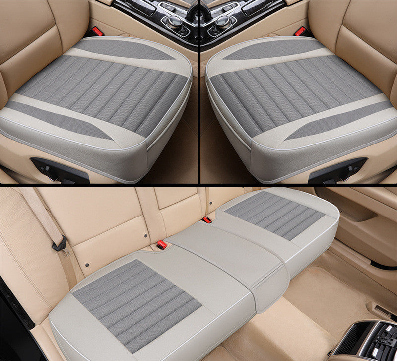 Car Seat Cover,Flax Cushion Seasons Universal Breathable For Most Four-Door Sedan&SUV Ultra-Luxury Car Seat Protection 161942