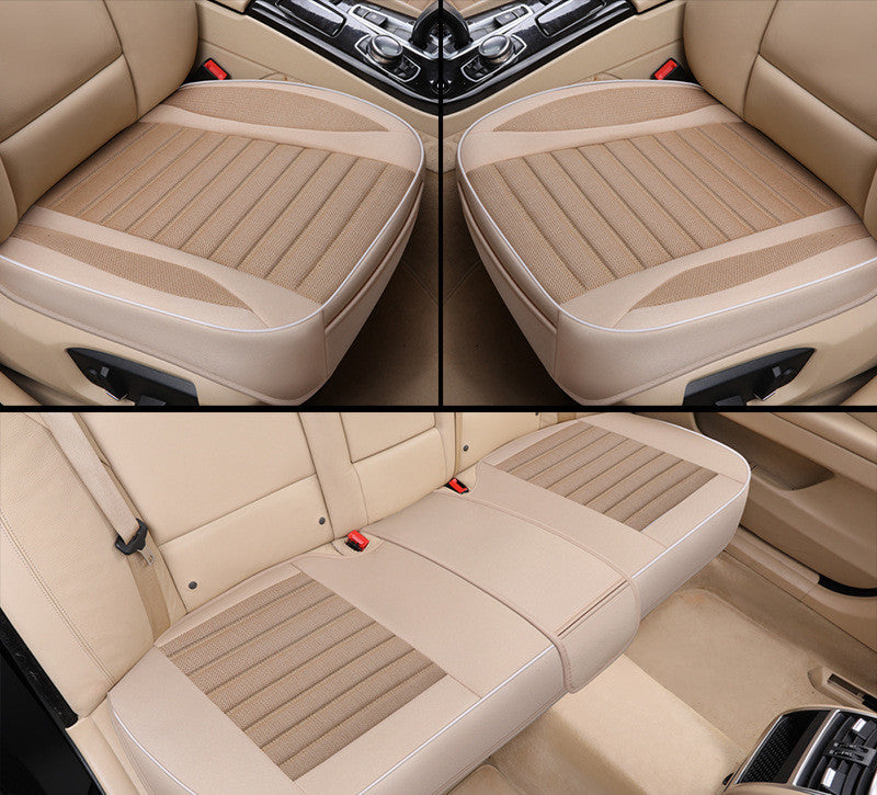 Car Seat Cover,Flax Cushion Seasons Universal Breathable For Most Four-Door Sedan&SUV Ultra-Luxury Car Seat Protection 161942