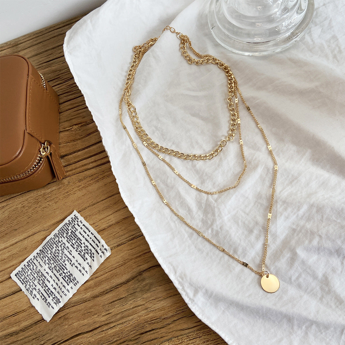 Women's Multilayer Necklace Ins Fashion Disc Pendant Clavicle Necklace Chains Personality Jewelry 1619437976262
