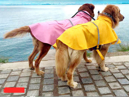 Pet Raincoat Dog Raincoat Labrador Golden Retriever Large and Medium-sized Dog Reflective Waterproof Snowproof Big Dog Clothe
