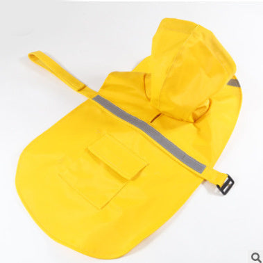 Pet Raincoat Dog Raincoat Labrador Golden Retriever Large and Medium-sized Dog Reflective Waterproof Snowproof Big Dog Clothe